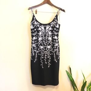 Maggy London Black and White Floral Dress